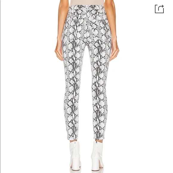 FRAME Ali High-Rise Cigarette Python Print Jeans size 26 - Picture 4 of 12